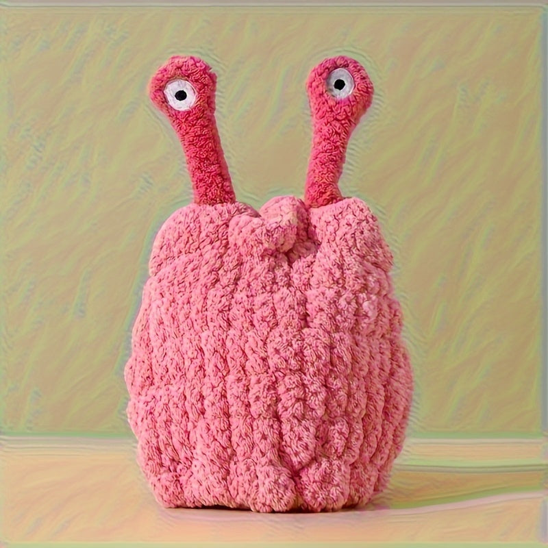 Cartoon Monster Hair Towel Wrap Absorbent Coral Fleece Turban Lightweight Knitted Design