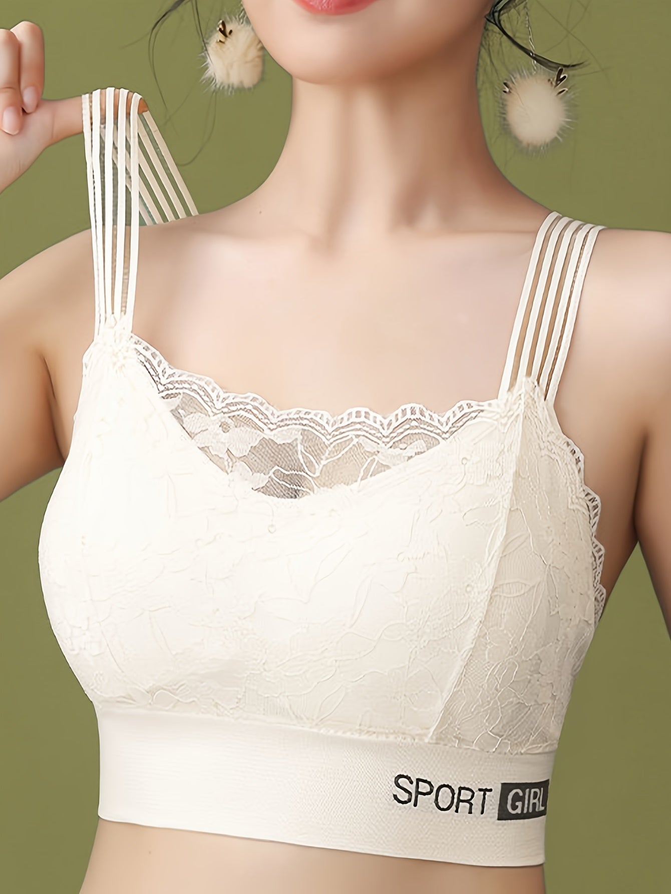 Women's Lace Padded Bra Breathable Comfortable Underwear