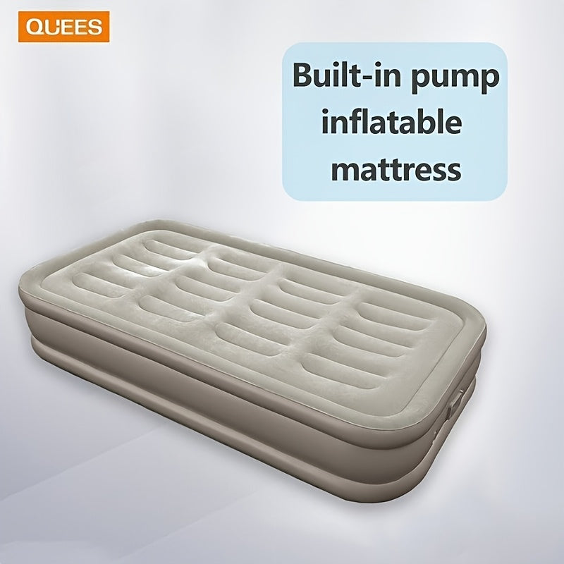 Thick Car Trunk Air Mattress with Air Cushion and Plush High Bed in Mica Color for Camping and Indoor Use