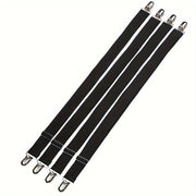 White Adjustable Bed Sheet Clips Set of 4 Non-Slip Sofa Bedding Grippers