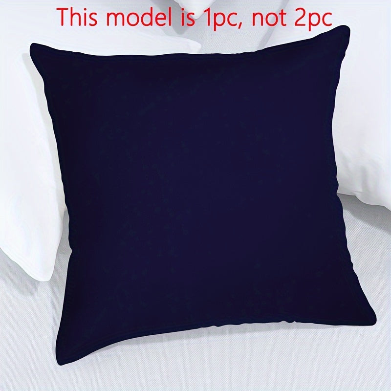 Solid Color Pillowcase with Zipper Closure for Bedroom and Home Decor