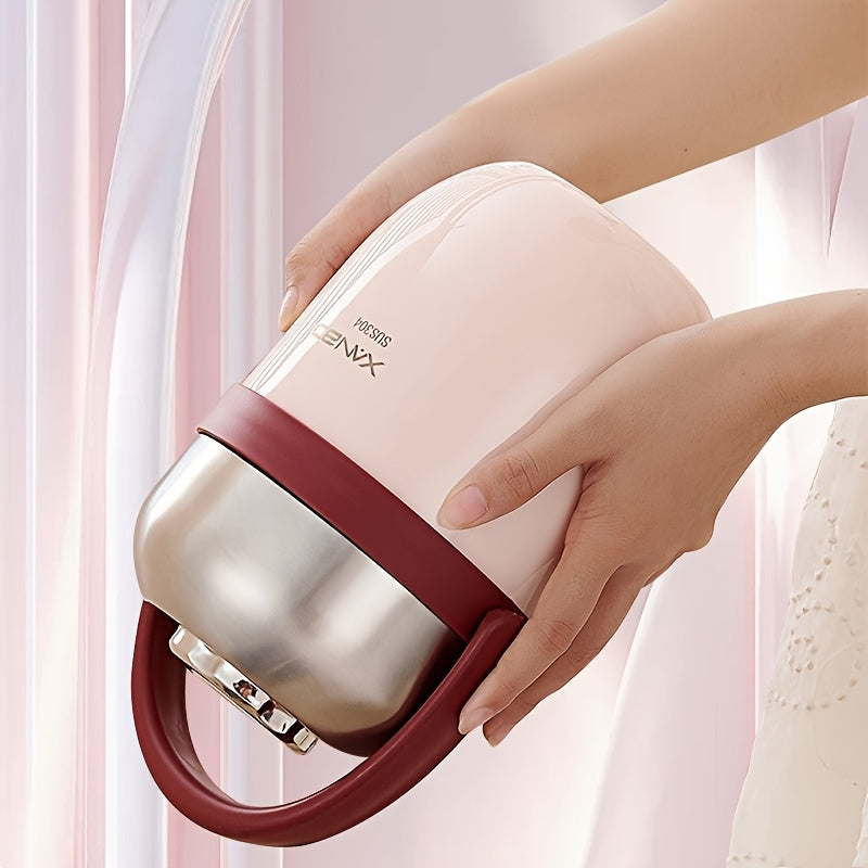 Double-layer vacuum-insulated stainless steel lunch box for hot cold food storage outdoor camping picnics