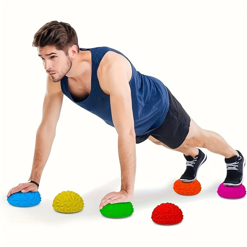 1 шт. ПВХ йога-мяч для балансировки, массажа ног и снятия стресса - подходит для йоги, пилатеса, гимнастики - взрослый, 1 упаковка