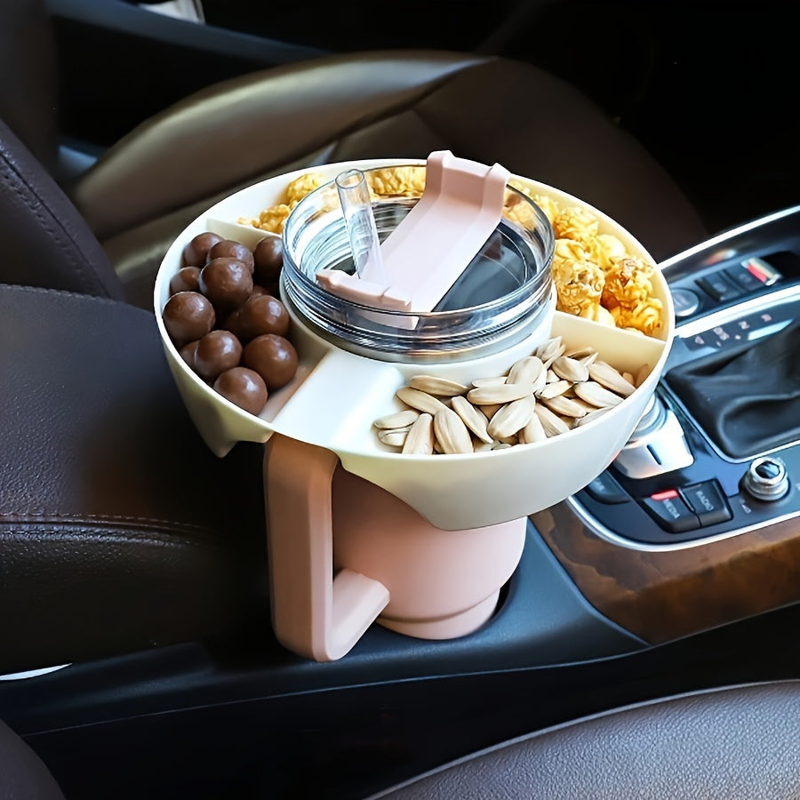 Пластиковая органайзер для закусок с 3 разделителями для стаканов с плоским горлышком