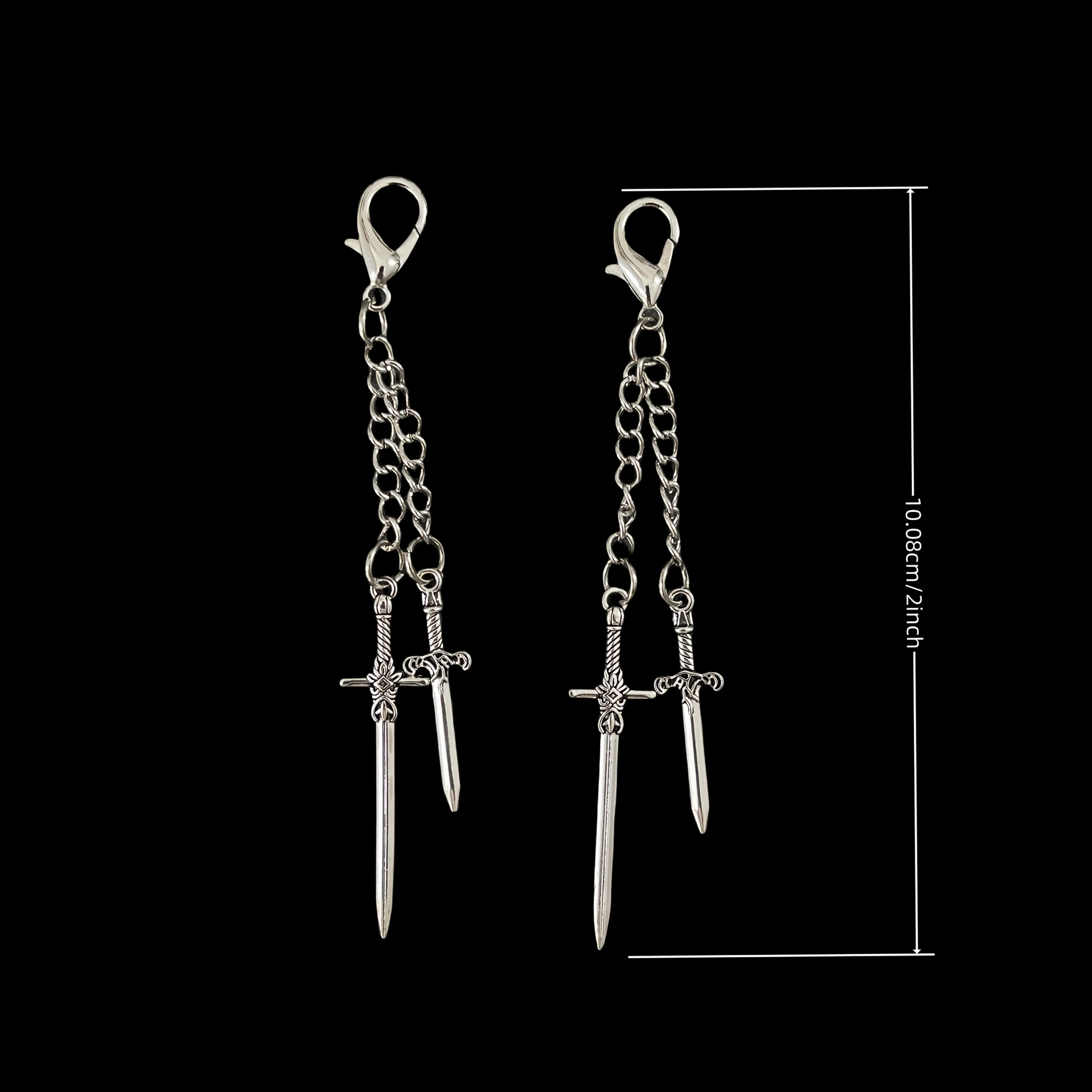 Unisex Gothic Western Steel Cowboy Boot Chain for Motorcycle and Riding Boots