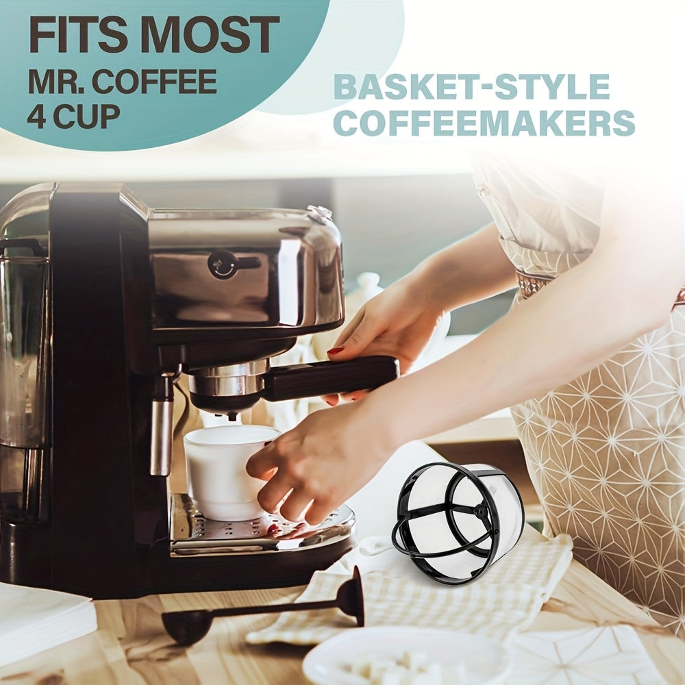 Reusable Coffee Filter Basket for Coffee Makers, 1/2 Pack, Silvery