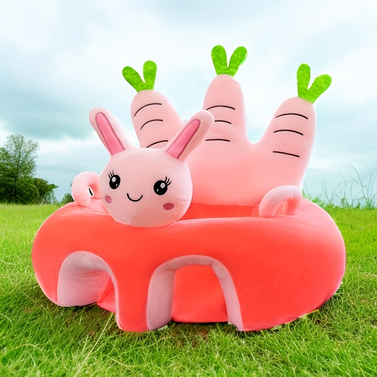 Kids Sofa Cover Animal Shape Floor Seat Lounger for Support and Comfort