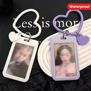 Waterproof Card Holder with Keychain for Credit Cards IDs and Photocards