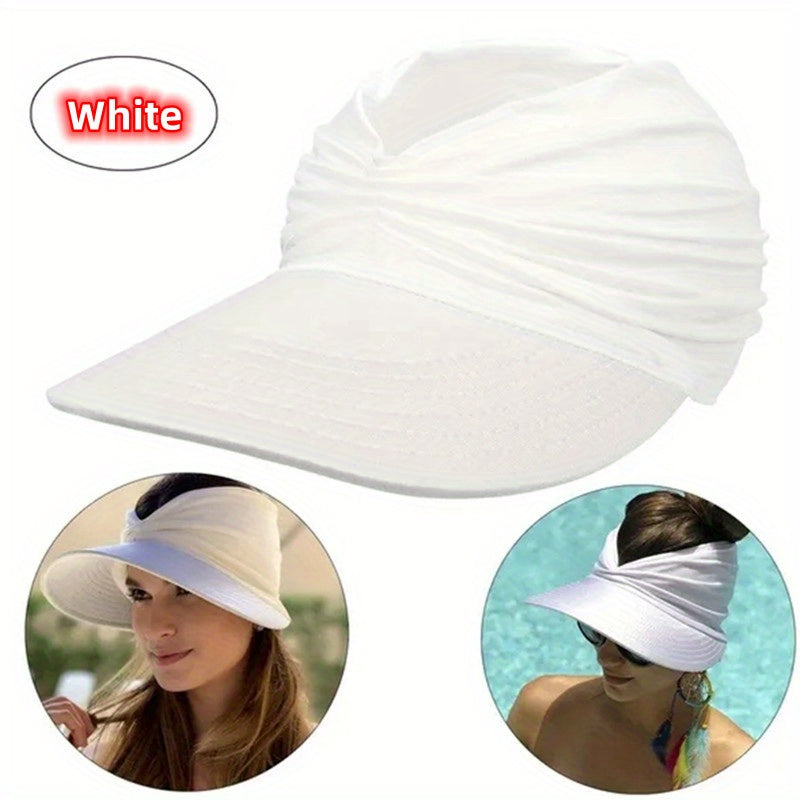 Women’s Sun Hat Nylon Woven Beach Hat with Sun Protection for Spring Summer Autumn