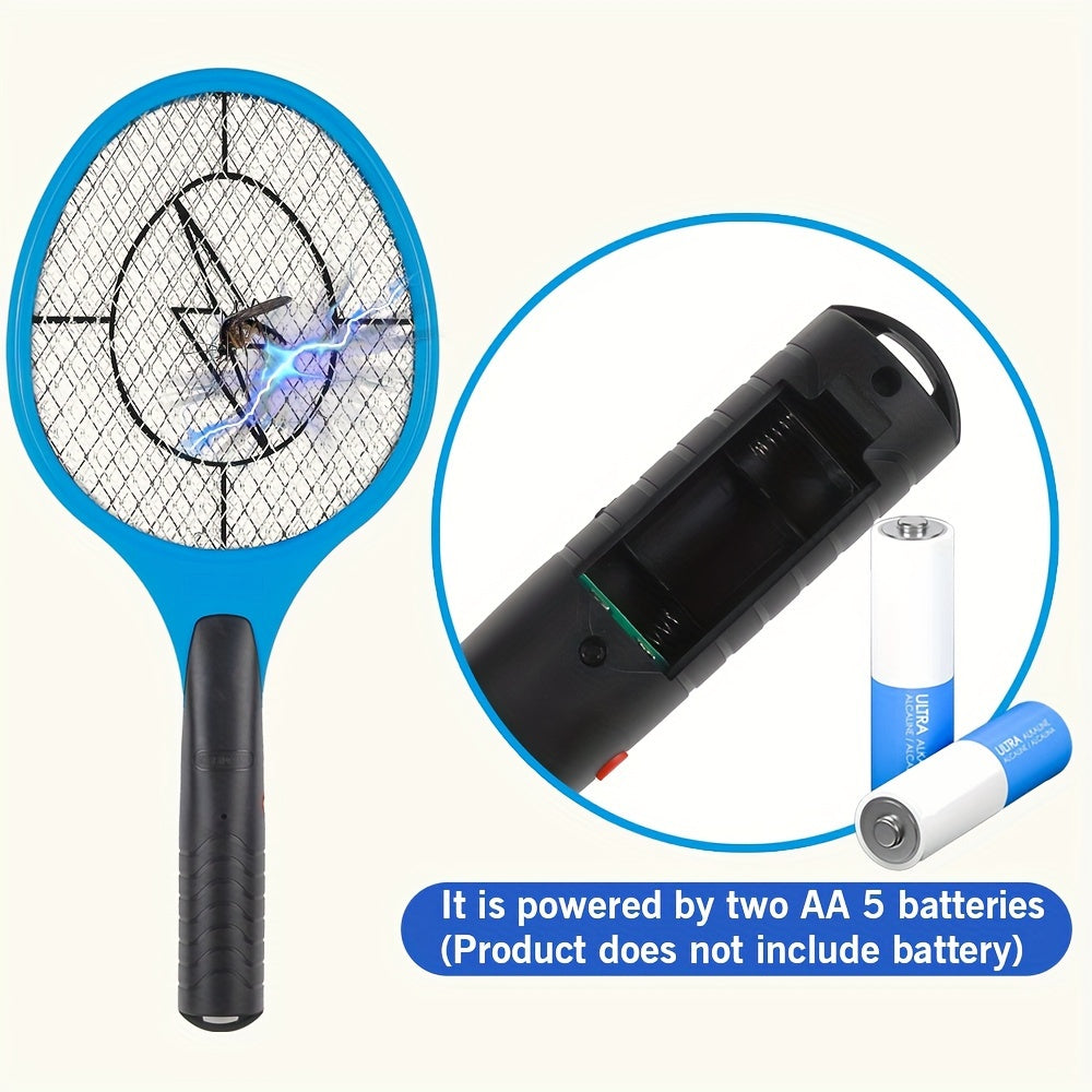 Electric Fly Swatter 3000V Battery-Operated Mosquito & Bug Zapper Portable Racket