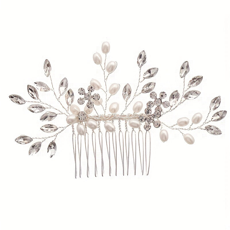 Wedding Hair Comb Crystal Rhinestone Bridal Hair Accessory for Weddings and Parties