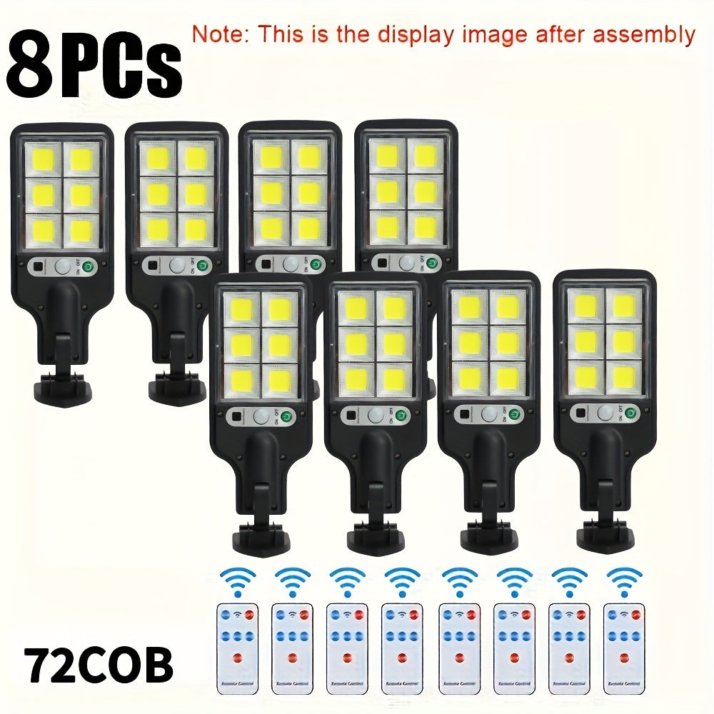 Solar LED Wall Light with Motion Sensor Remote Control 3 Light Modes IP44 Outdoor Security Garden Patio Path