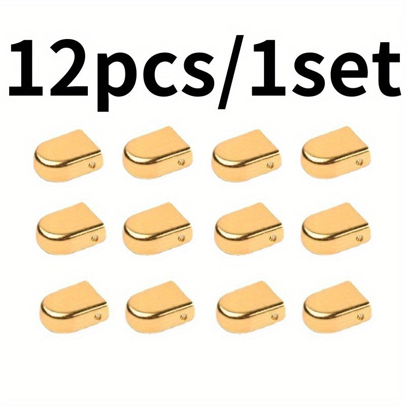12 Pack Metal Shoe Lace Clips No-Tie Sneakers & Casual Shoes Secure Fasteners
