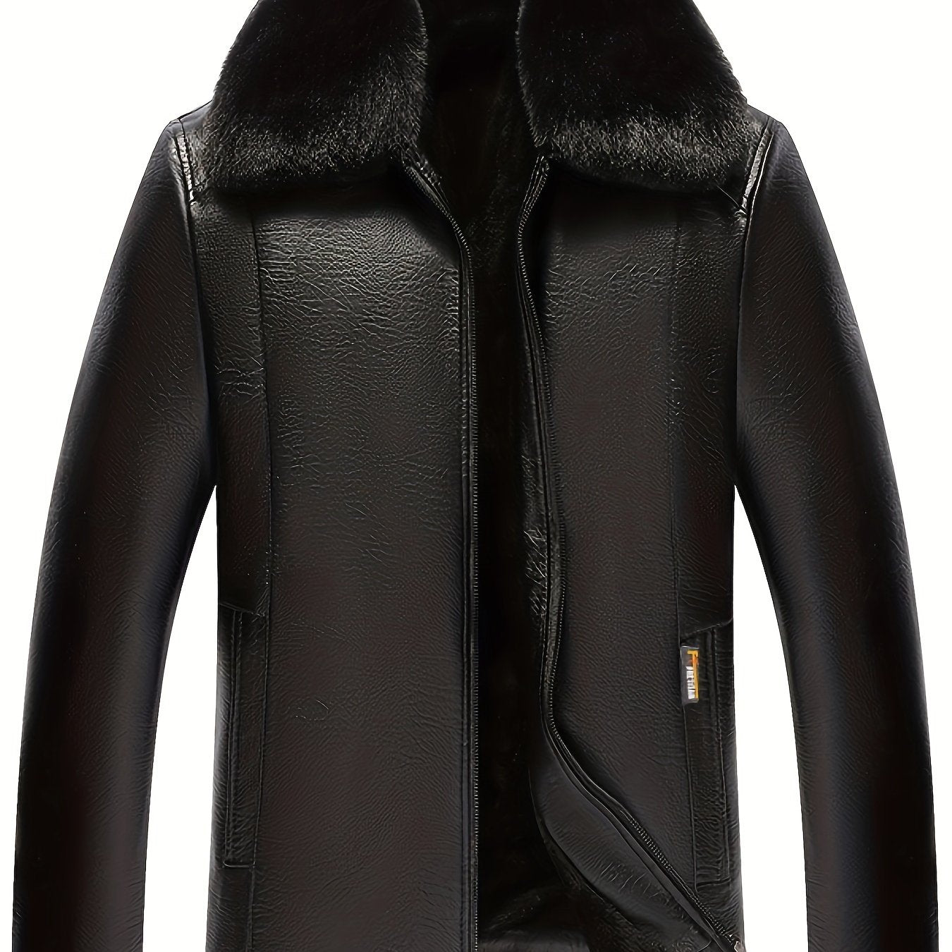 Erkaklar uchun tasodifiy fermuarlı jeket, mo'ynali yaka, uzun yenglar, polyester astar, fermuar yopilishi, oddiy moslik, bir xil rang, yaka, cho'zilmaydigan mato.