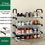Multi-Layer Shoe Rack with Golden Connectors for Entryway and Bedroom Storage