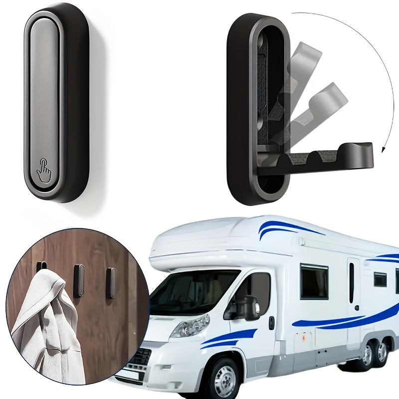 Aluminum Alloy Folding Wall Hook Space-Saving Clothes Bag Hanger