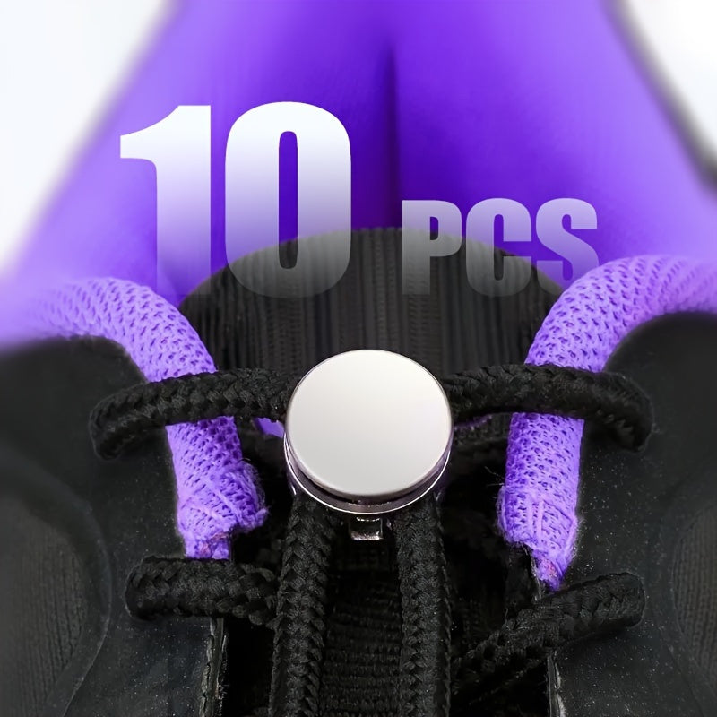 10 Pcs Silver Aluminum Alloy Shoelace Locks for Sneakers and Casual Shoes