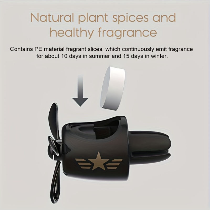 Автомобильный освежитель воздуха Black Bear с вращающимся пропеллером, магнитный диффузор для вентиляции