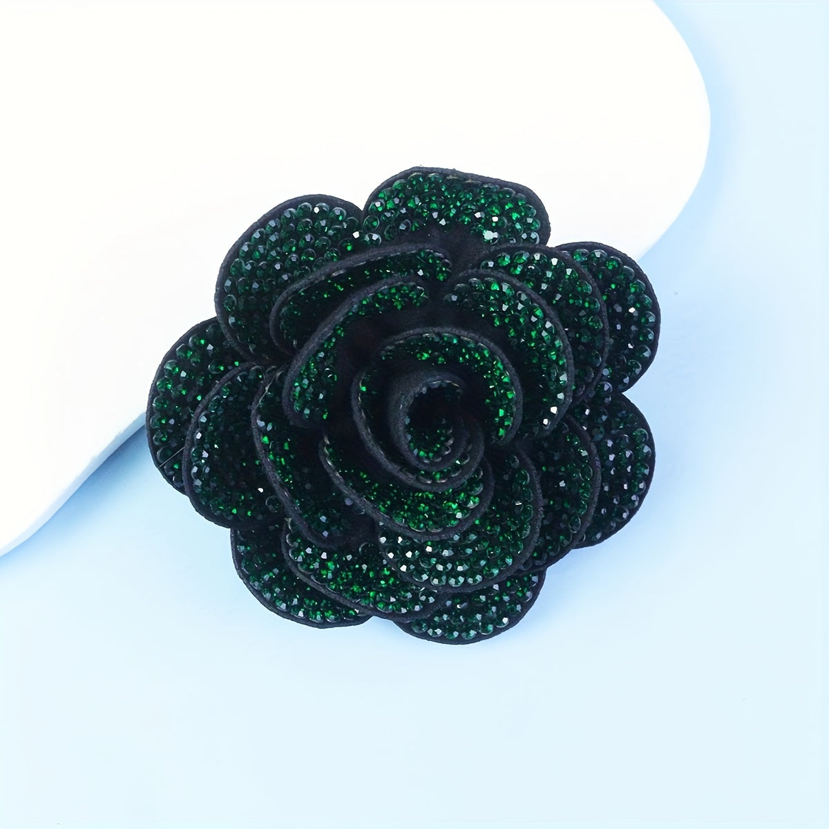 Multi-Layer Rhinestone Flower Brooch Set for Sweaters Coats Fabric Lapels