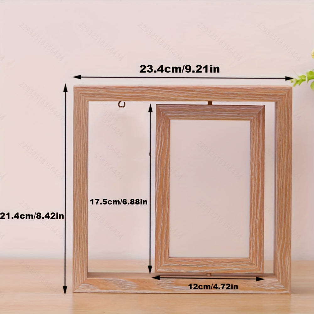 Двусторонняя деревянная фоторамка для фотографий 6x4 для пар и подарков
