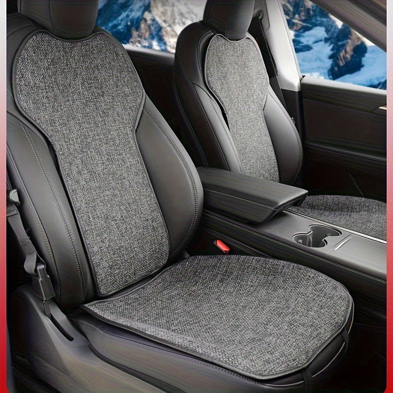 Премиальные льняные передние чехлы для сидений для Tesla Model 3/Y мягкие съемные моющиеся защитные чехлы для автомобильных сидений