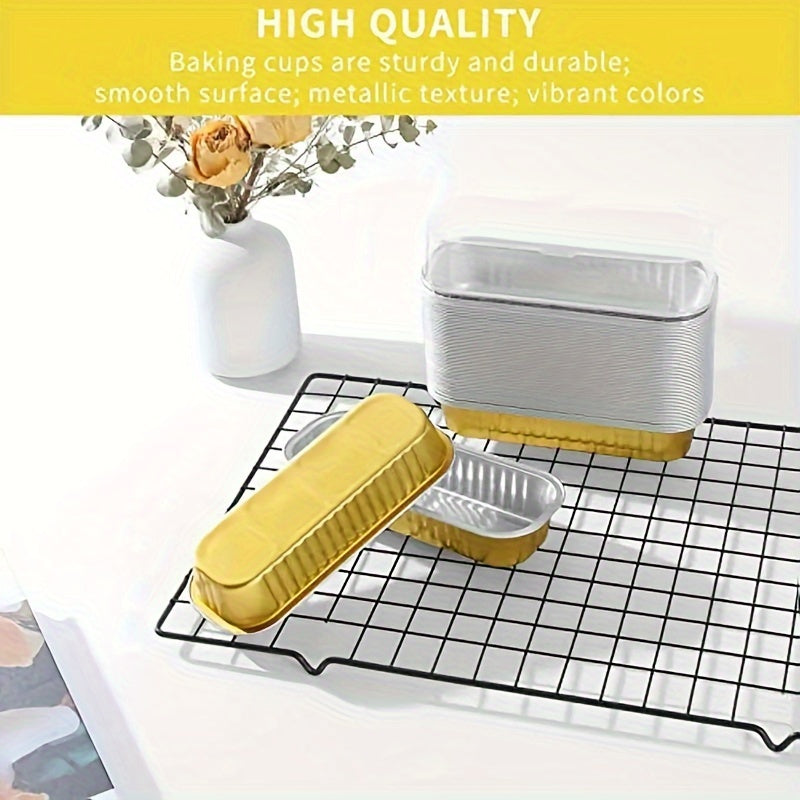 20 Pack Disposable Aluminum Foil Mini Bread Pans with Lids 6.8oz Rectangular Baking Cups for Bread Cheesecakes