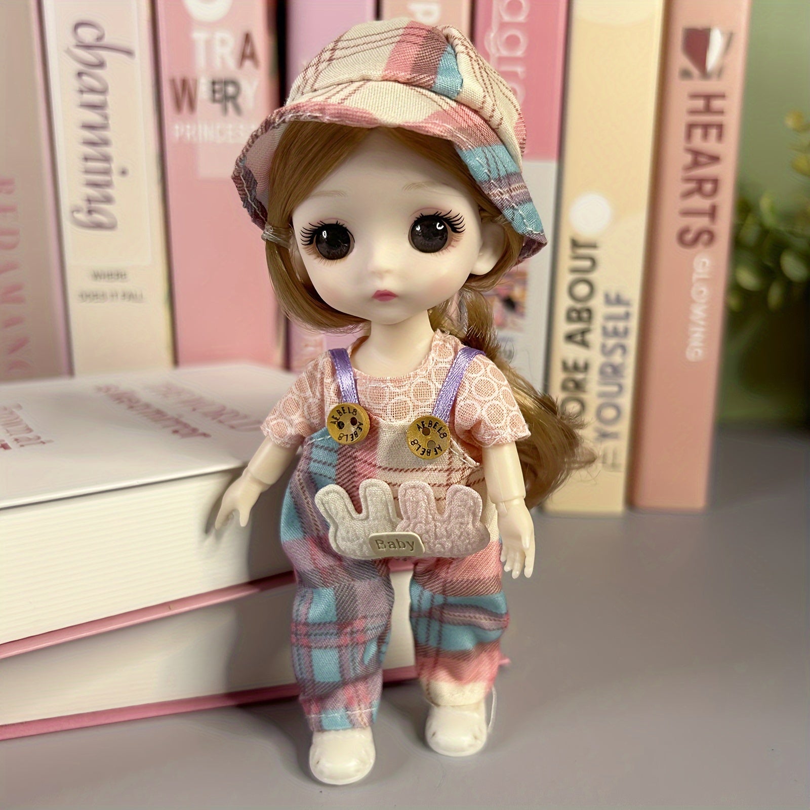 Pink Fashion Doll for Girls with Removable Clothes PVC Articulated Joints