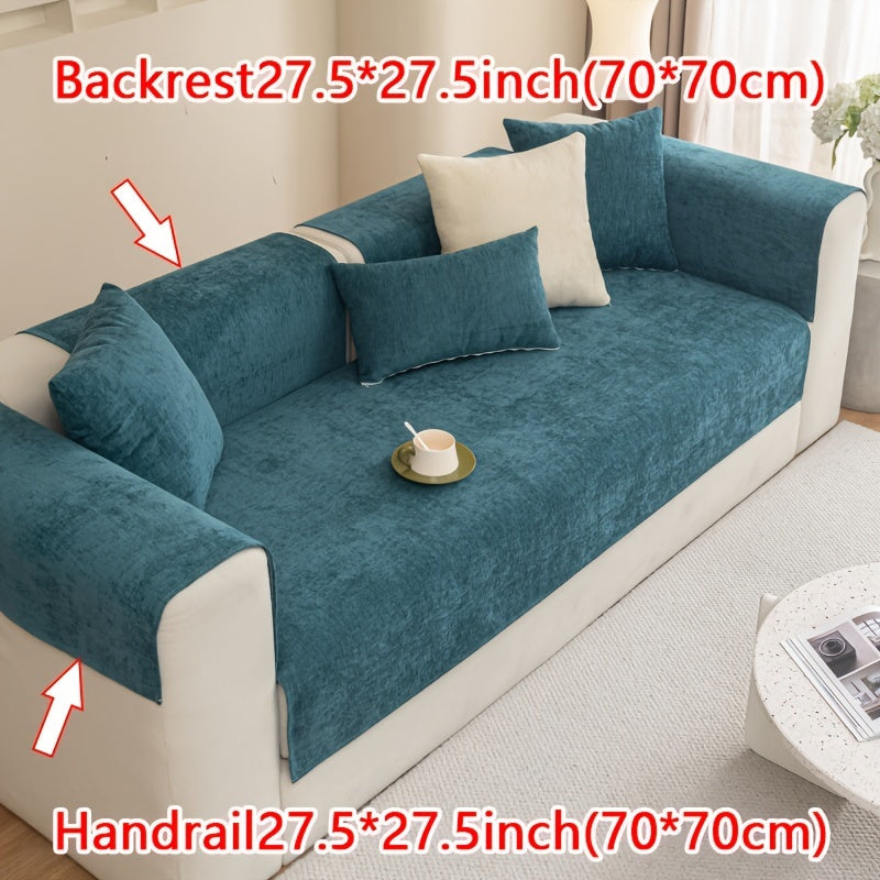 Chenille Sofa Cover for Armchairs and 4-Seater Sofas Pet-Friendly Non-Slip Machine Washable