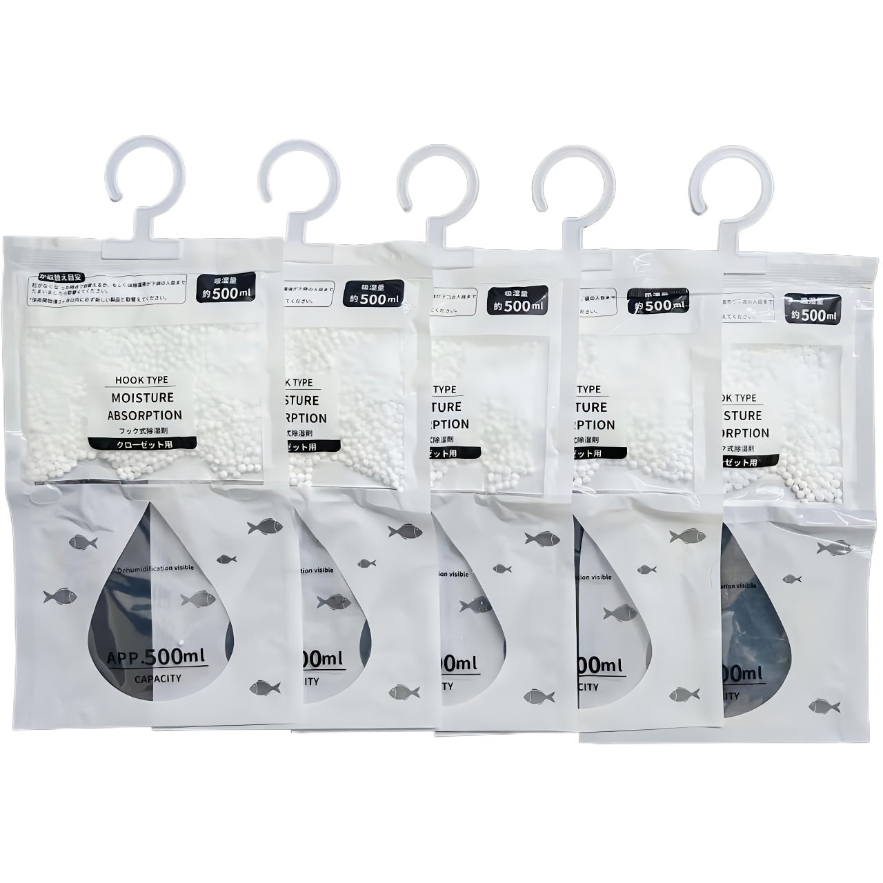 Большие мешки для осушения воздуха, поглотитель влаги, для шкафов и гардеробов, 500 мл, прозрачные