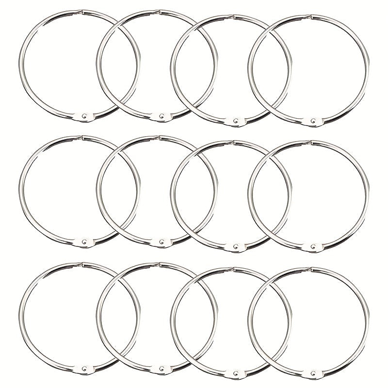 Set of 12 Open Ring Window Curtain Hardware Tulle Sheer Home Decor