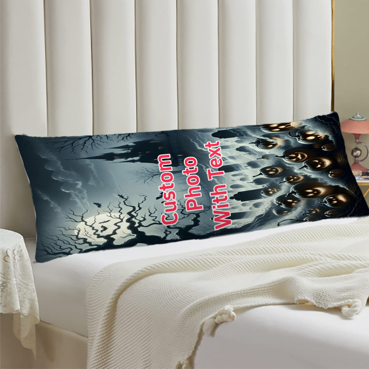Long Body Pillow Cover Custom Photo Soft Plush Double-Sided 50.8x137.16 cm