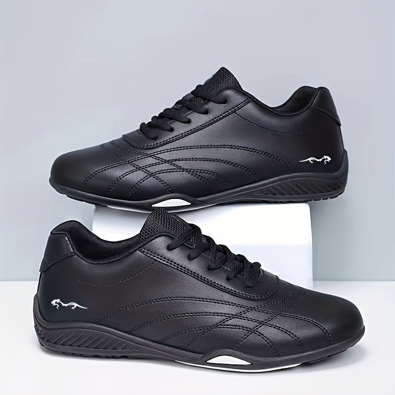 Men's Breathable Casual Sneakers with Lace-Up Design and PVC Sole