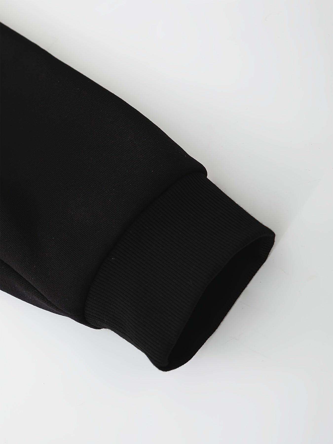 Conjunto de sudadera y jogger de color block para hombre talla grande de poliéster, casual para otoño e invierno