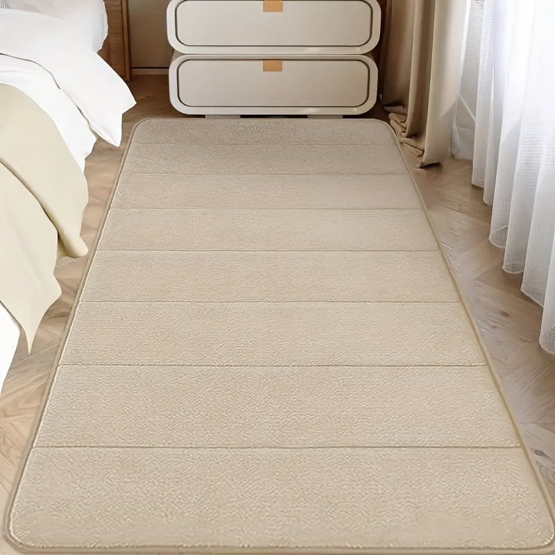 Geometrik naqshli xotira ko'ylagi gilam, sirg'alishga qarshi orqa qismi bilan, 1.5 sm qalinlikda