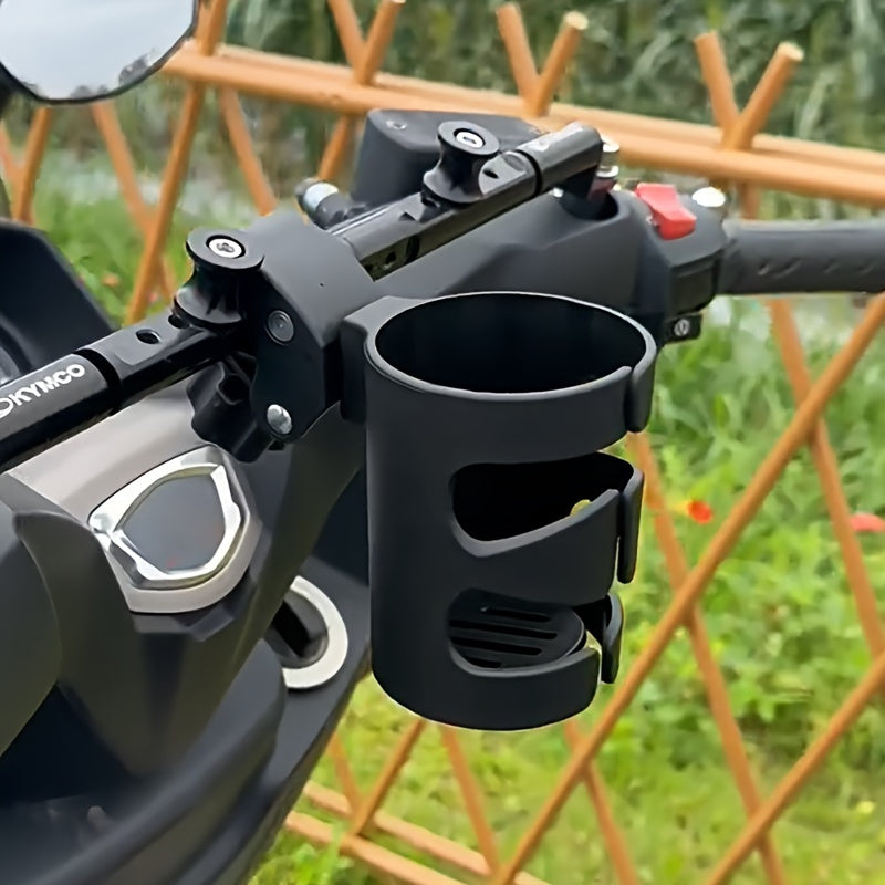 Portavasos ajustable y resistente para cochecitos, bicicletas y carritos. Se adapta a la mayoría de las tazas