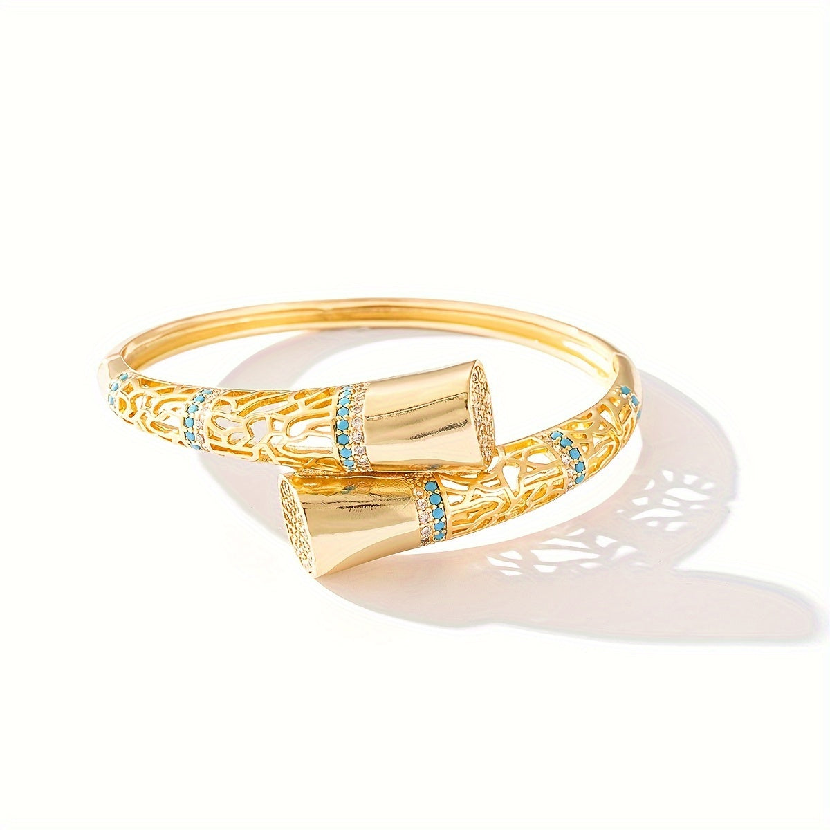Vintage Bohemian Gold Irregular Bangle Bracelet for Women Trendy Hand Jewelry