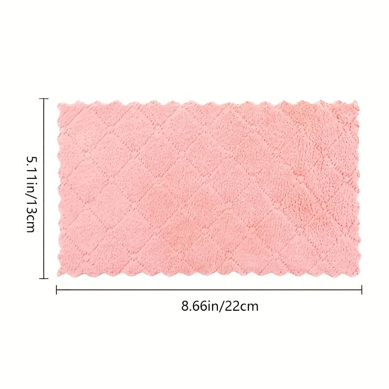 10pcs Reusable Dish Towels Soft Absorbent Kitchen Cleaning Random Colors 13.97x23.88cm