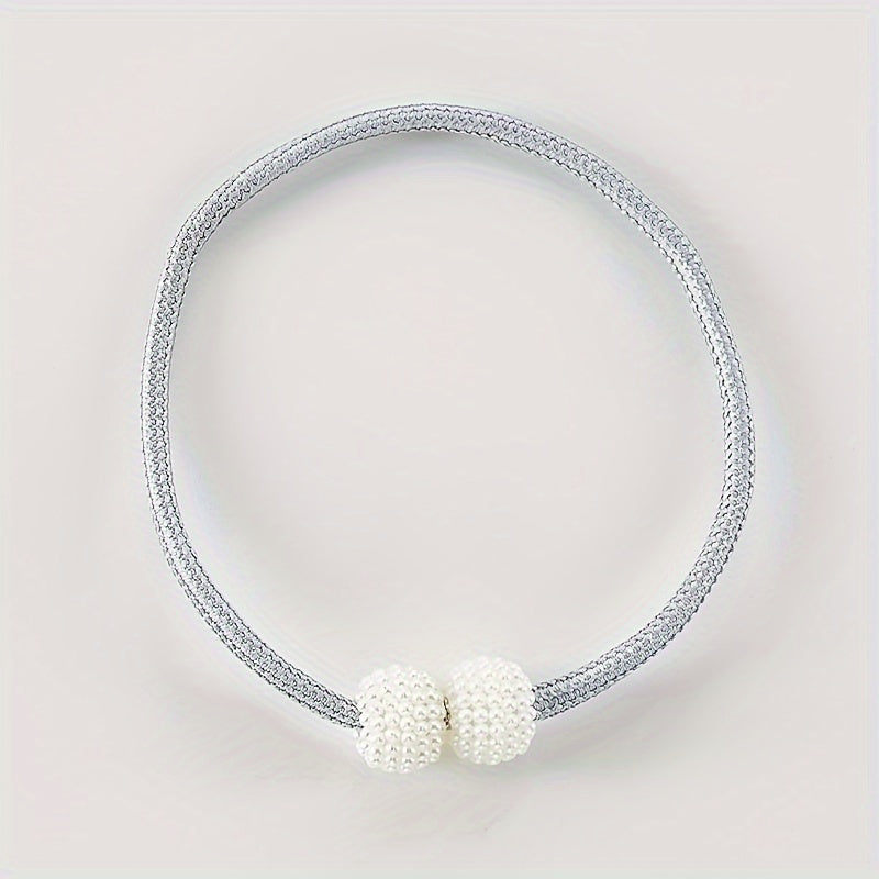 Set of 2 Magnetic Curtain Buckles Space-Saving Tiebacks for Drapery Adjustment