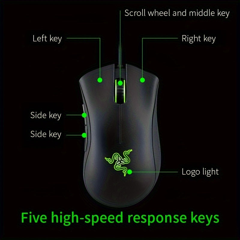 Gaming Mouse with 16,000 DPI Optical Sensor RGB Lighting 7 Programmable Buttons