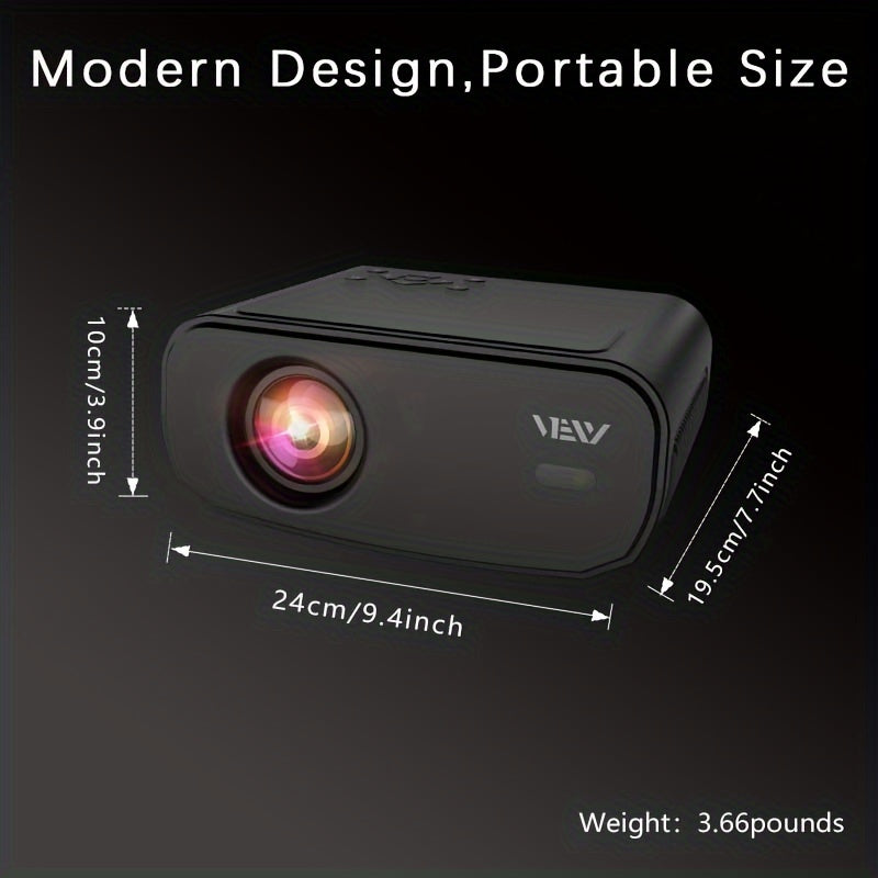 1080P Full HD WiFi Projector for Home Theater Up to 7.62m Display