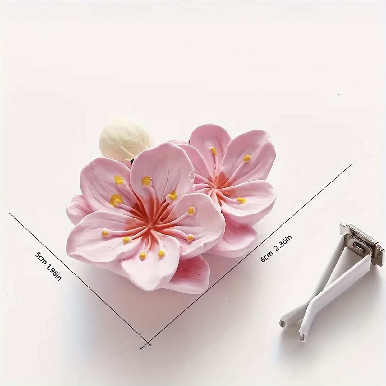 Conjunto de ambientadores para coche con aroma floral, diseño de peonía, clip de ventilación para interior del coche