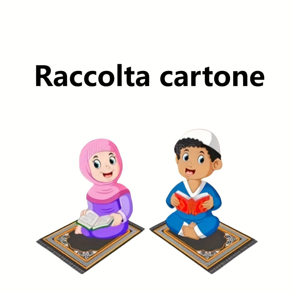 Muslim Prayer Mat Set with 99 Beads Lightweight Polyester for Ramadan and Pilgrimage