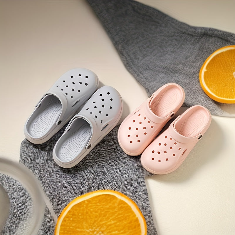 EVA однотонные сабо плоские нескользящие дышащие с полой конструкцией для дома, сада, пляжа