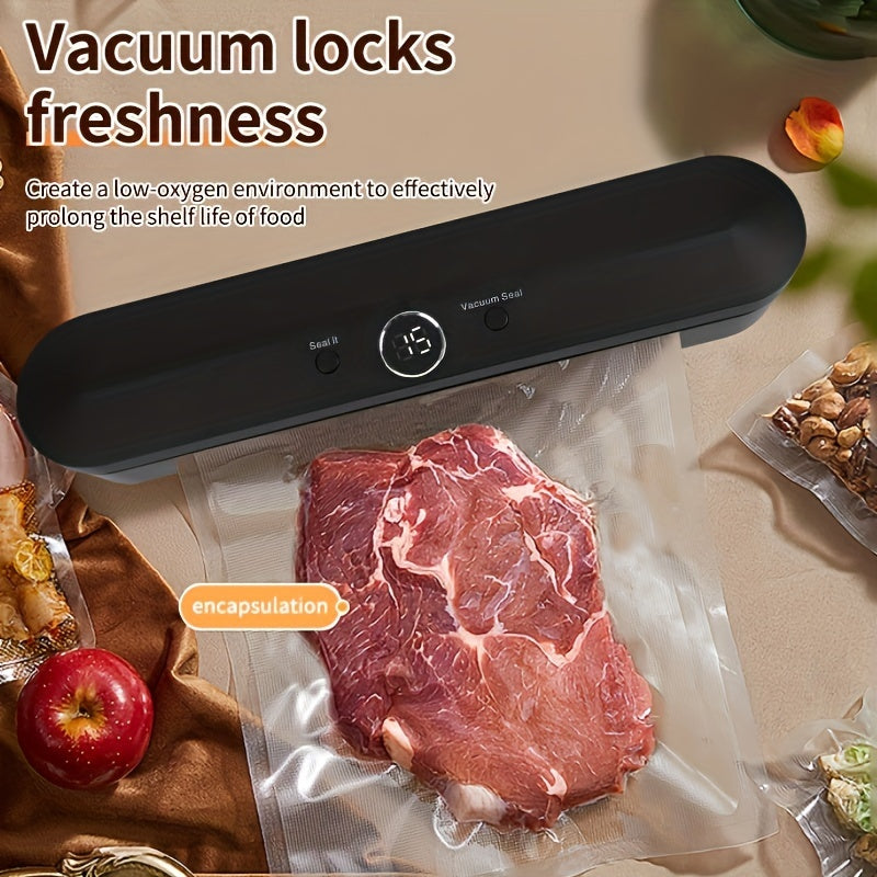 European Vacuum Sealer Machine with Digital Display for Wet and Dry Foods Compact 220V