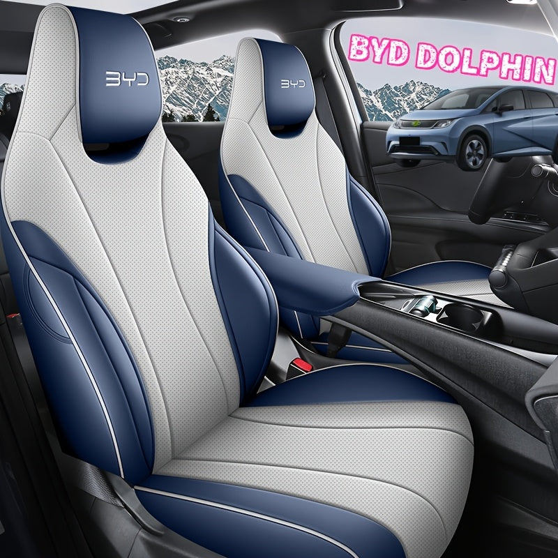 Full Set Car Seat Covers 5-Seat Synthetic Leather All-Season Protection