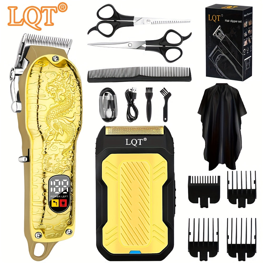 Профессиональный набор для стрижки и тримминга волос LQT - перезаряжаемый через USB с литиевой батареей 2000мАч, мощностью 2.0Вт, доступен в 4 цветах. Идеально подходит для ухода за мужскими лицевыми волосами и бородой.