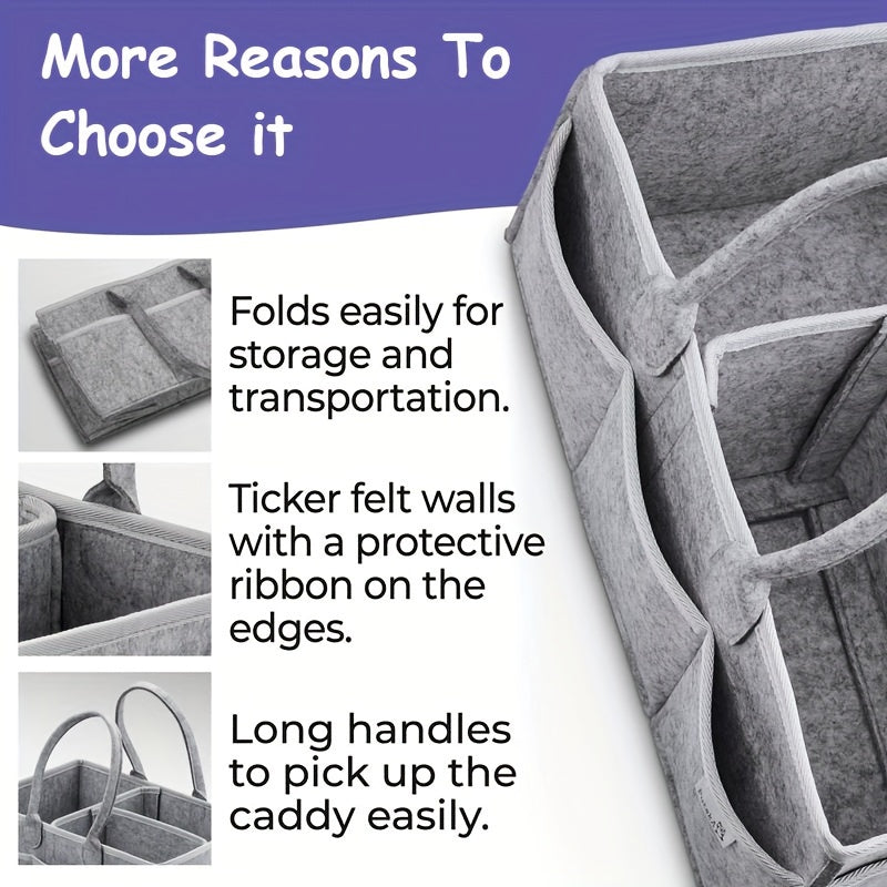 Plaid Diaper Caddy Organizer for Nursery and Travel Storage