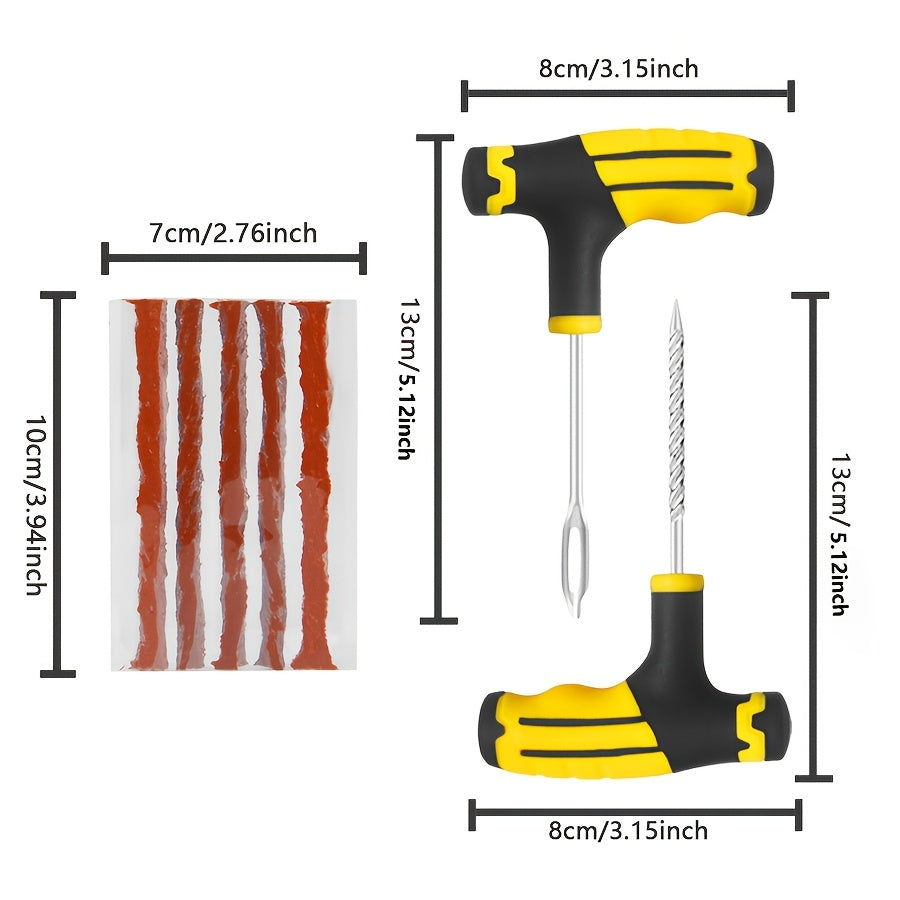 Car Tire Repair Kit Auto Bike Tubeless Puncture Plug Tool Set