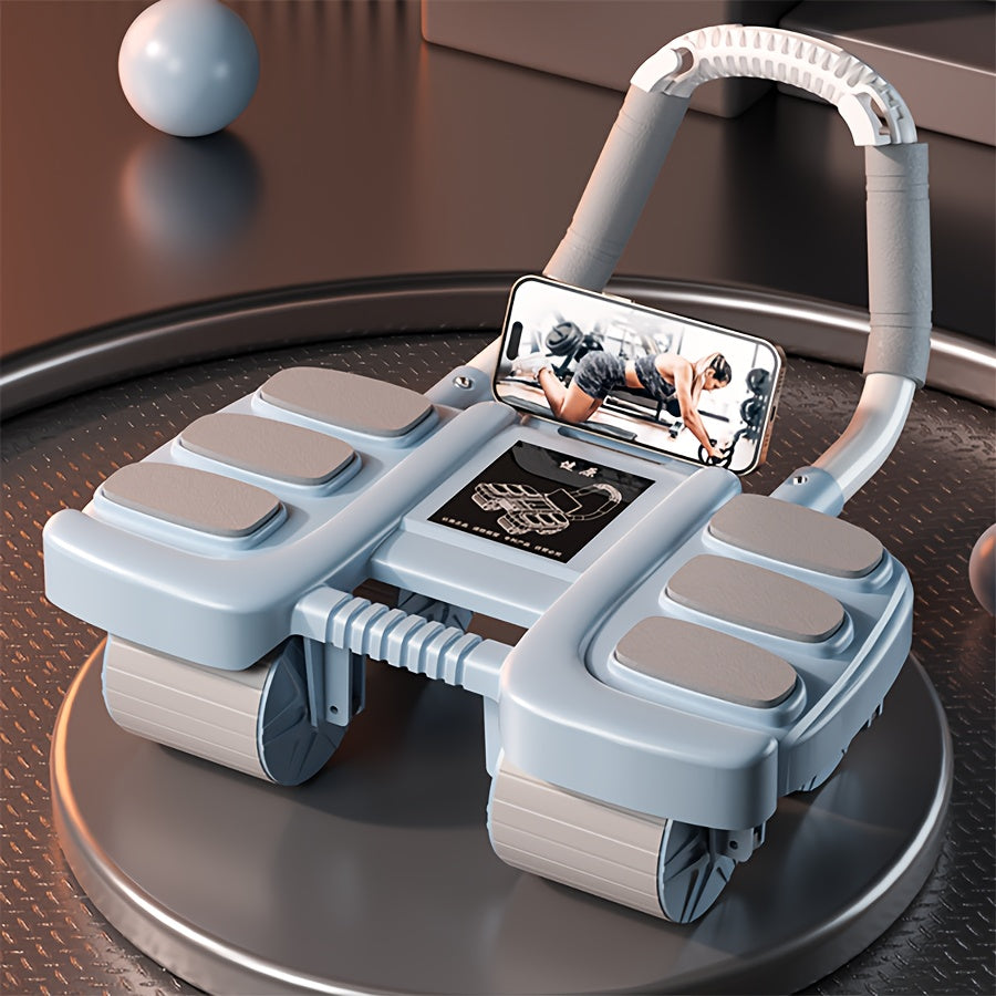 Аб-роллер с наколенниками для тренировки корпуса, домашний фитнес, оранжевый, синий, черный