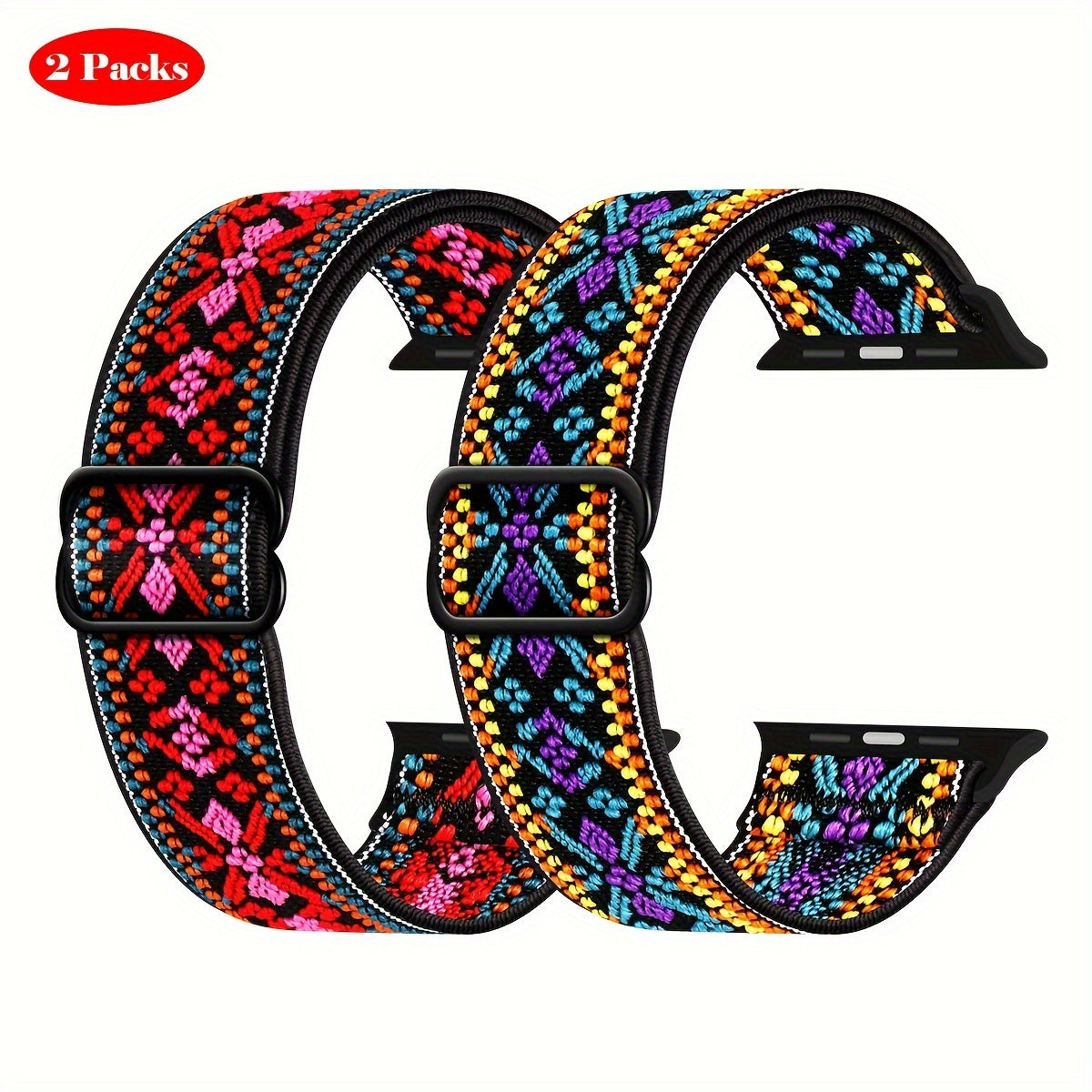 Stretchy Nylon Solo Loop Bands for Apple Watch Ultra 2 and Series 9/8/7/6/5/4/3/2/1 SE Men Women